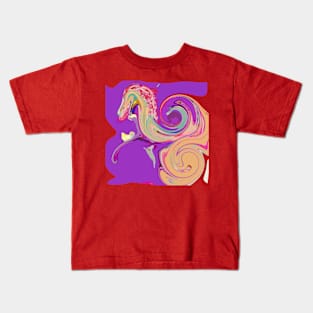 A Pony inside the purple dream. Kids T-Shirt